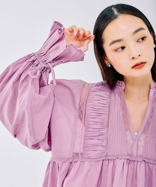 「LEPSIM」 長袖ブラウス FREE オフホワイト レディース_画像4