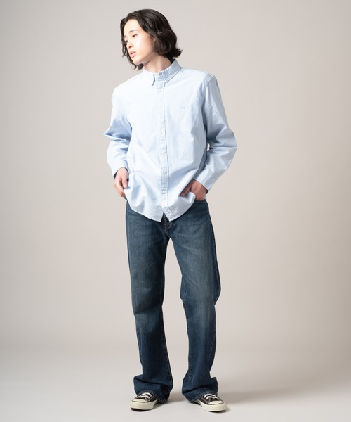 FCRB Lサイズ ボタンダウンシャツ ジーンズ柄 長袖シャツ Levi's（リーバイス） シャツ AUTHENTIC ボタンダウンシャツ メンズ