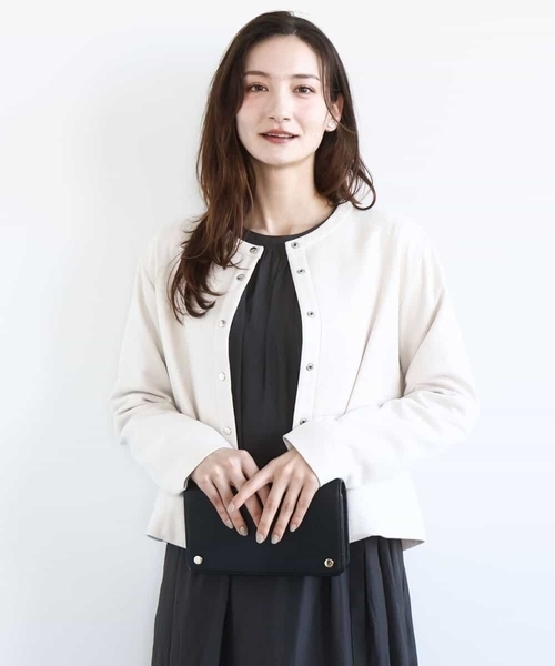 MK MICHEL KLEIN（エムケー ミッシェルクラン） ジャケット ノーカラー 