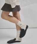 ハイソックス 靴下 刺繍ソックス レディースの詳細画像1
