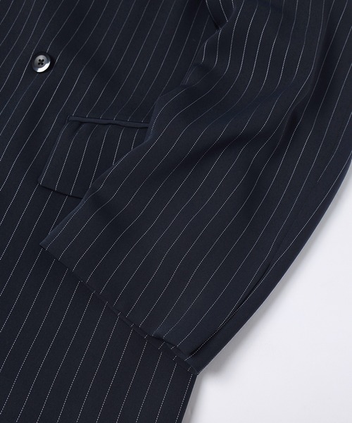ジャケット テーラードジャケット Stripe Double Cloth Button-Tab Pocket Tailored Jacketの画像
