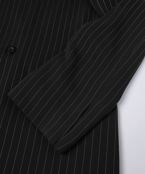 ジャケット テーラードジャケット Stripe Double Cloth Button-Tab Pocket Tailored Jacketの画像
