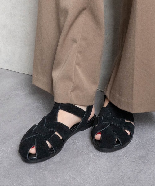 サンダル バックベルトグルカフラットサンダル レディース : ZOZOTOWN