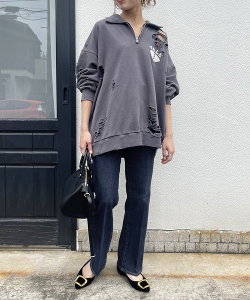 「RED CARD TOKYO」 デニムパンツ 24 ネイビー レディース_画像3