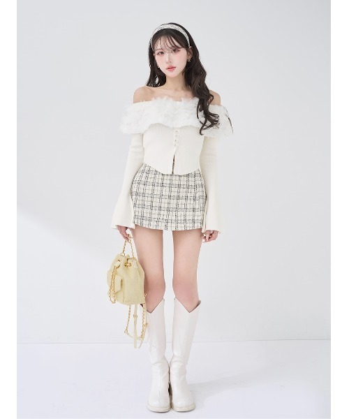 Darich Vernal Tweed ミニスコート Darich（ダーリッチ） スカート Vernal Tweed ミニスコート : ZOZOTOWN