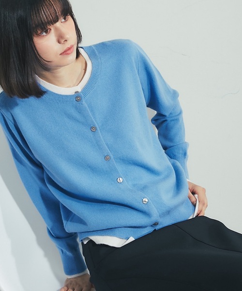 「SMILE ORCHID」 ニットカーディガン M ブラウン レディース_画像4