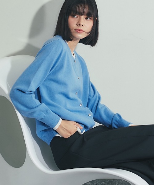 「SMILE ORCHID」 ニットカーディガン M ブラウン レディース_画像6