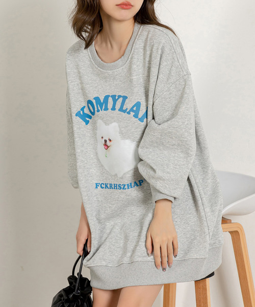 「DAY CLOSET」 スウェットカットソー FREE グレー レディース_画像4