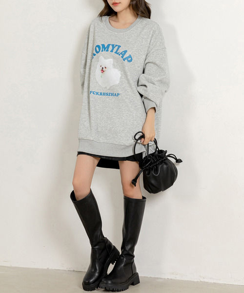 「DAY CLOSET」 スウェットカットソー FREE グレー レディース_画像9