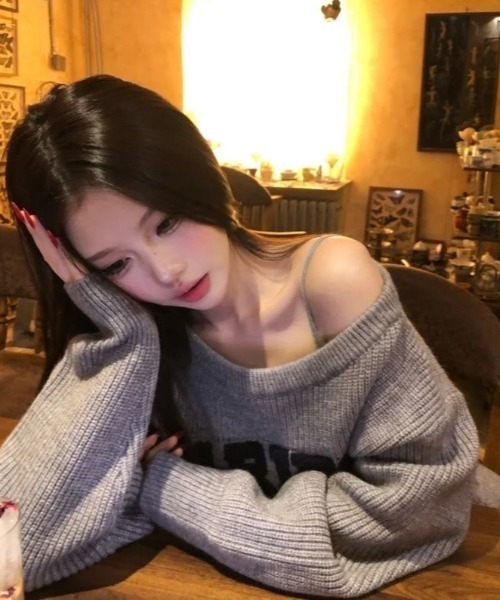 「SHEENA」 長袖ニット M ネイビー レディース_画像7
