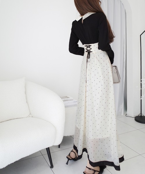 「mily bilet」 ドッキングワンピース SMALL ネイビー レディース_画像5