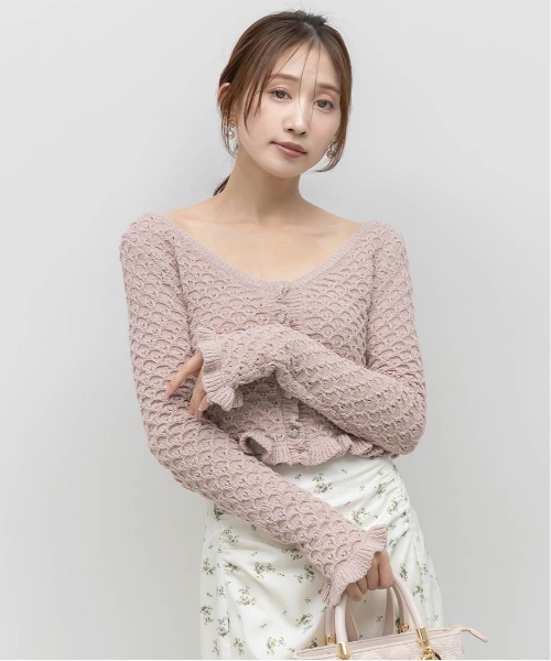 RANDA（ランダ） カーディガン 「Heart Collection」ハートビジュー