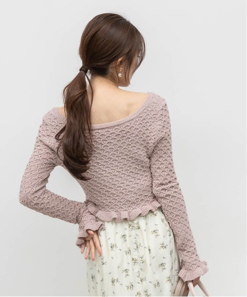 RANDA（ランダ） カーディガン 「Heart Collection」ハートビジュー