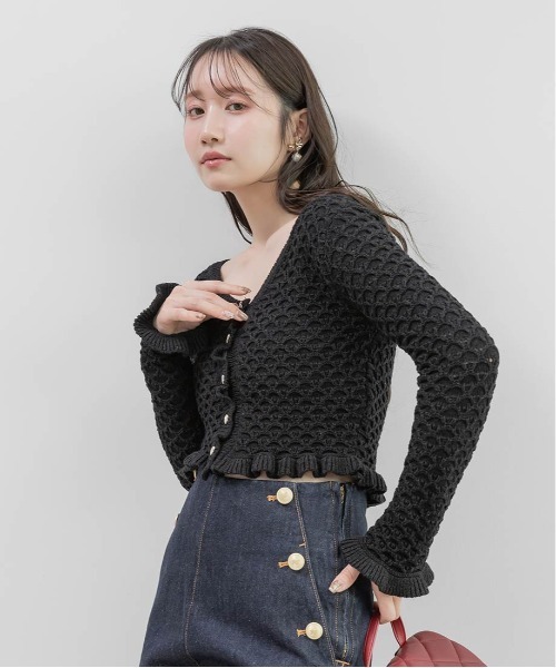 RANDA（ランダ） カーディガン 「Heart Collection」ハートビジュー