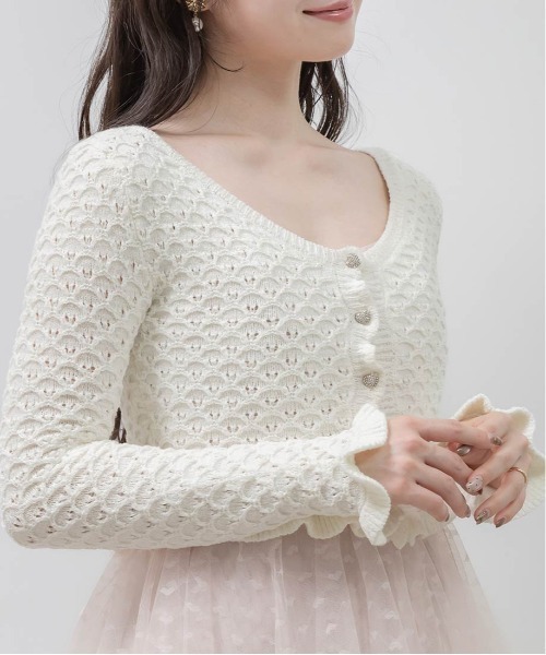 RANDA(ランダ) カーディガン 「Heart Collection」ハートビジュー RANDA(ランダ) カーディガン 「Heart Collection」ハートビジュー
