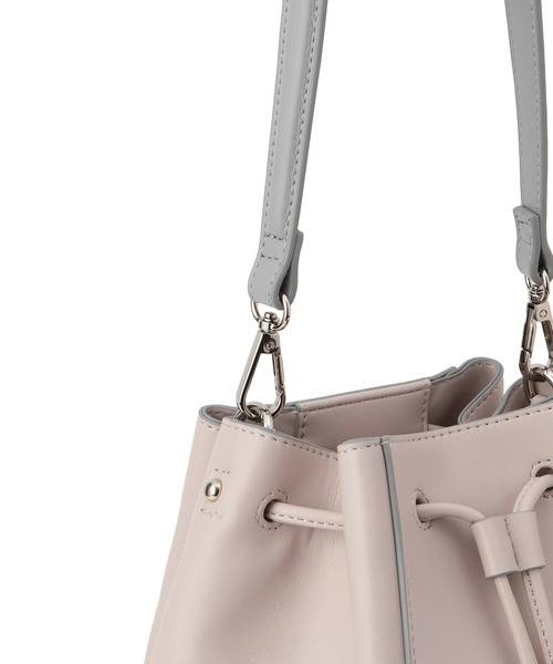 ROPÉ 2WAYドロストレザーバッグ シルバー 巾着 ショルダーバッグ ROPE' PICNIC（ロペ ピクニック） ショルダーバッグ バッグ 2WAY