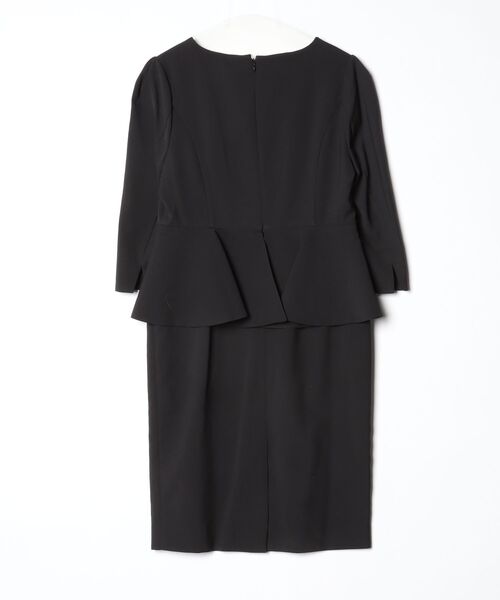 「RUIRUE BOUTIQUE」 7分袖ワンピース L ブラック レディース_画像2