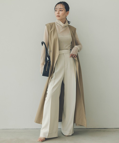 「anuans」 パンツ MEDIUM ブラック レディースの画像