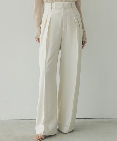 「anuans」 パンツ MEDIUM ブラック レディースの画像