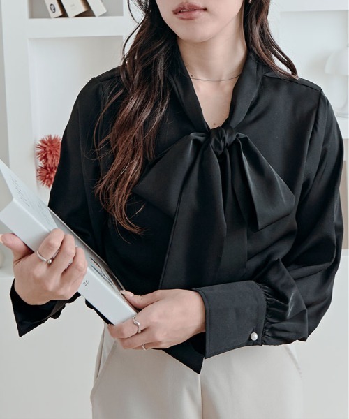 「kirakiraShop」 長袖ブラウス X-LARGE ブラック レディース_画像3