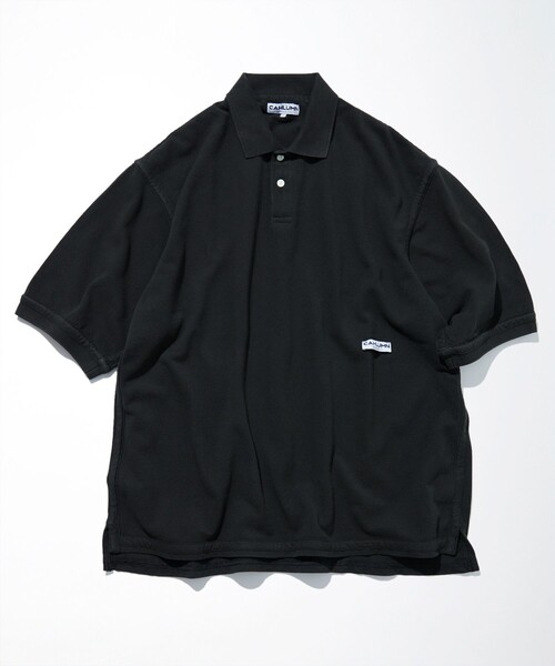 「CAHLUMN」 半袖ポロシャツ MEDIUM ネイビー メンズ_画像3