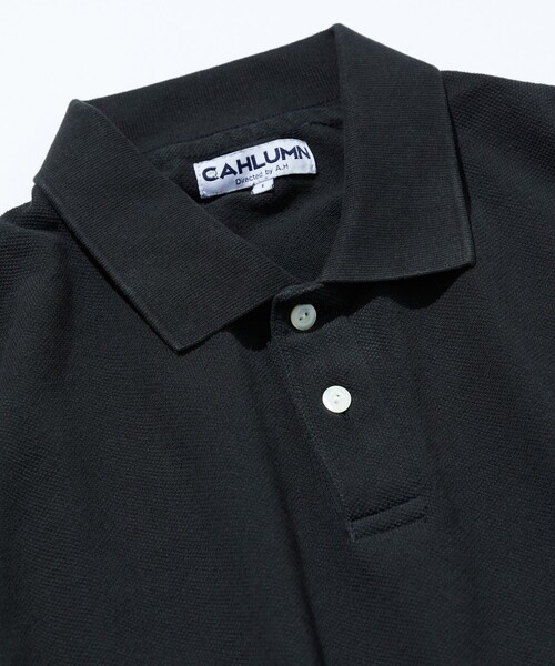 「CAHLUMN」 半袖ポロシャツ MEDIUM ネイビー メンズ_画像4