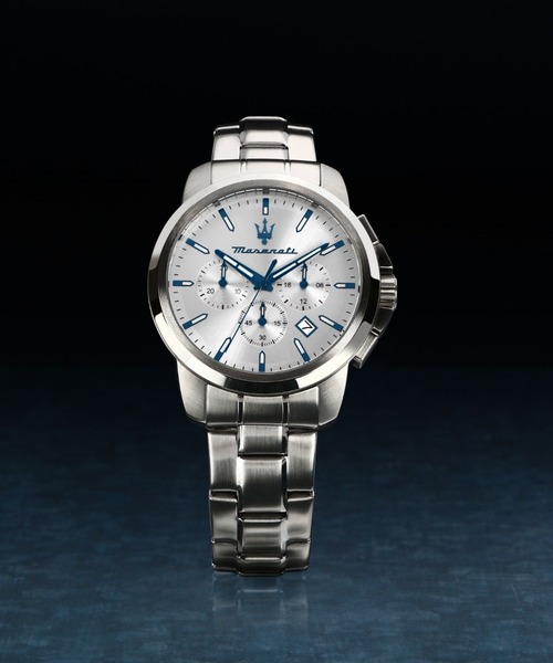 腕時計 「Maserati/マセラティ」スクセッソ - 42ｍｍ クロノ  シルバー ブレスレット メンズ レディースの画像