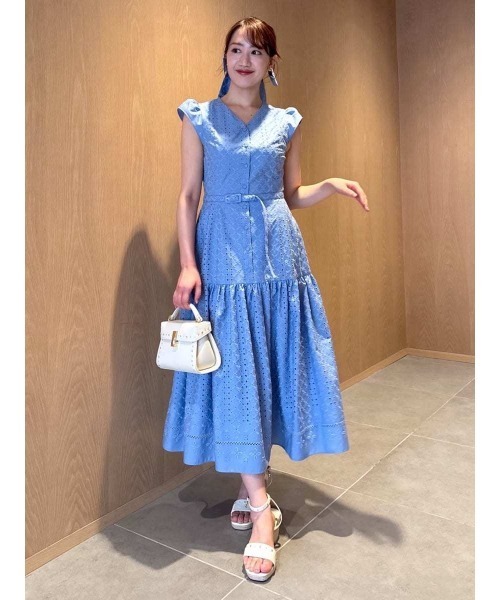 ワンピース エンブロイダリーマーメイドワンピースの画像