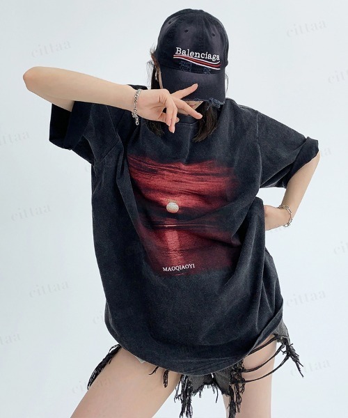 Dalfwin（ダールフィン） tシャツ 半袖 韓国ファッション MAOQIAOYI