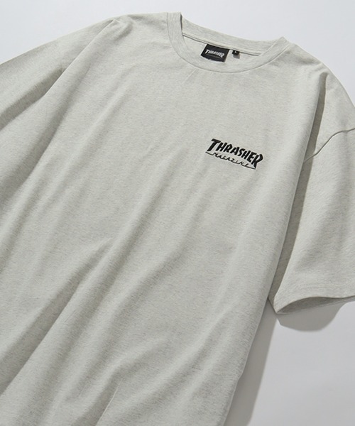 「THRASHER」 半袖Tシャツ LL 杢グレー メンズ_画像2