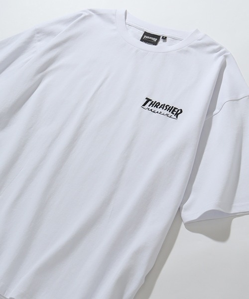 「THRASHER」 半袖Tシャツ LL 杢グレー メンズ_画像9