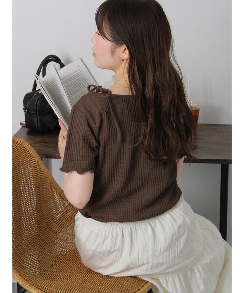 「ehka sopo」 半袖カットソー F ブルー レディース_画像5