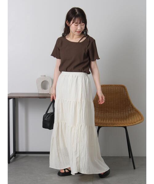 「ehka sopo」 半袖カットソー F ブルー レディース_画像6