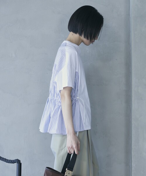 「Firsthand」 半袖カットソー FREE ネイビー レディース_画像4