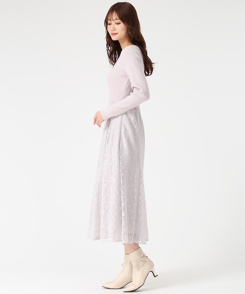 「MISCH MASCH」 ドッキングワンピース フリ- ブラック レディース_画像8