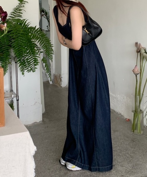 「FAVORITO」 ノースリーブワンピース F ブルー レディース_画像6