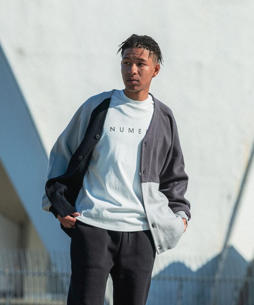 「NUMERALS」 長袖Tシャツ LARGE ホワイト メンズ_画像6