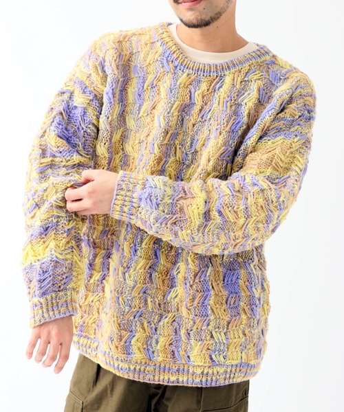 JOURNALSTANDARD 　 ハンドニット JOURNALSTANDARD ネパール製 ハンドニット 求心編み ナチュラル - メルカリ