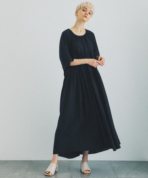 キナル別注 ワンピース Clane クラネ 復刻 ダブルフェイスティアードワンピース Double Face Tiered Op 5292 魅力的な Lace Org Br