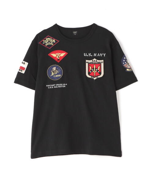 国内配送★AVIREX★ディギン オン ユー Tシャツ 展開店舗限定 AVIREX tシャツ 「WEB＆DEPOT限定」トップガン ワッペン Tシャツ