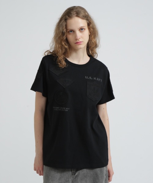 AVIREX tシャツ 「WEB＆DEPOT限定」トップガン ワッペン Tシャツ