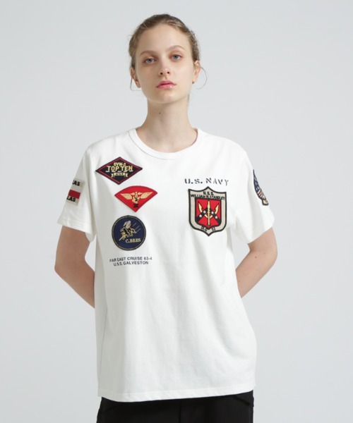 *AVIREX* トップガン ワッペン Tシャツ WEB＆DEPOT限定》トップガン ワッペン Tシャツ/ TOP GUN WAPPEN