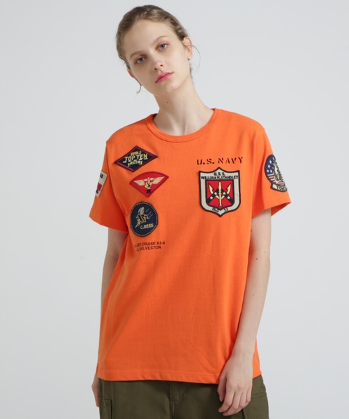 AVIREX tシャツ 「WEB＆DEPOT限定」トップガン ワッペン Tシャツ