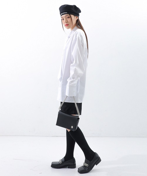 BASIC COTTON ブラウス シャツ A'GEM/9 × .kom「BASIC COTTON