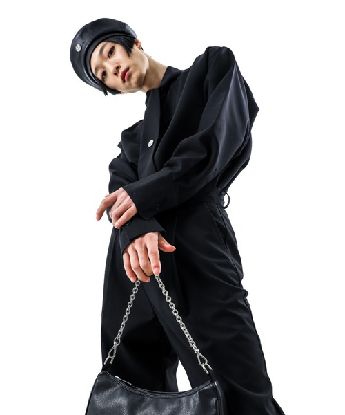 ブラウス シャツ A'GEM/9 × .kom「BASIC COTTON/ベーシックコットン」タイデザイン長袖シャツ レディース メンズ BASIC COTTON ブラウス シャツ A'GEM/9 × .kom「BASIC COTTON