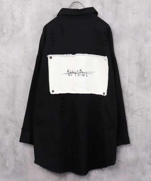 SHISKY ブラウス シャツ BIGシルエットチュニックシャツ
