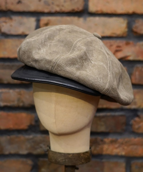 帽子 キャスケット 【VASCO × Mr.FATMAN】 JOHNNY OX LEATHER CASQUETTE VASCO Mr FATMAN JOHNNY OX LEATHER