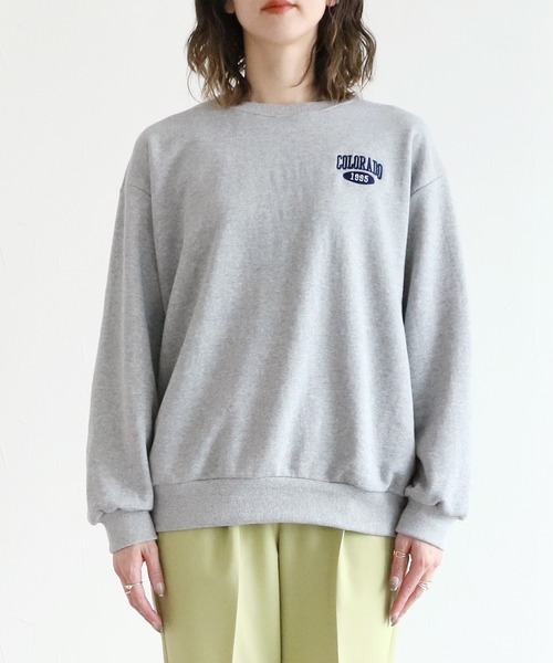 reca トレーナー スウェット 刺繍ロゴスウェット レディース