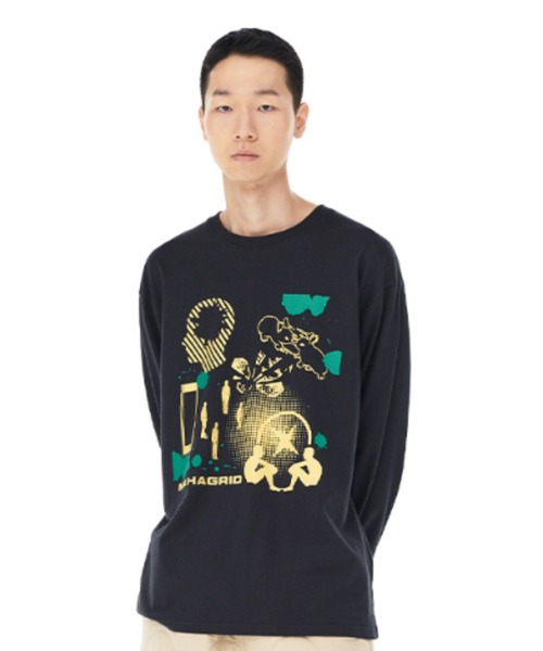tシャツ 「mahagrid/マハグリッド」HUMAN BEING LS TEE/ヒューマンビーイング 長袖Tシャツ レディース メンズ