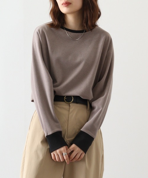 tシャツ 「a.n.l」微起毛オーバーサイズプルオーバー レディース tシャツ 「a.n.l」微起毛オーバーサイズプルオーバー レディース